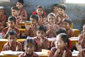 Happy children at school